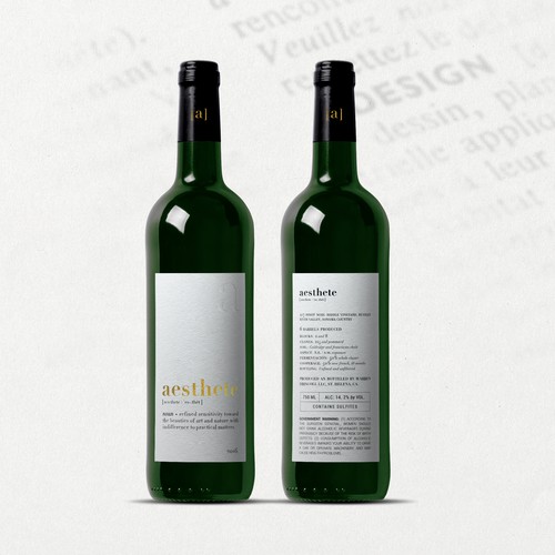 Minimalistic wine label needed デザイン by O Ñ A T E