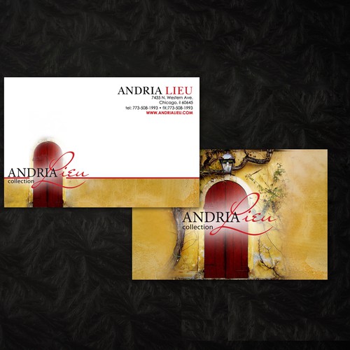 Create the next business card design for Andria Lieu Réalisé par ladytee117