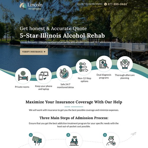 Addiction Rehab Landing Page Design Design by Atul-Arts