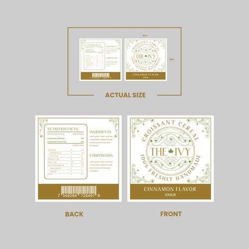 label designs for food (tiny croissant) Design by YusakG.F.X