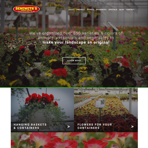 Create a landing page for a growing Independent Garden Center Design by Josh Lab13