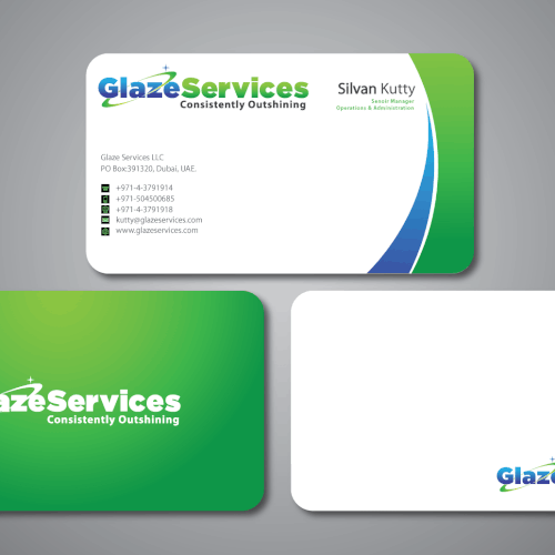 Create the next stationery for Glaze Services Design by expert desizini