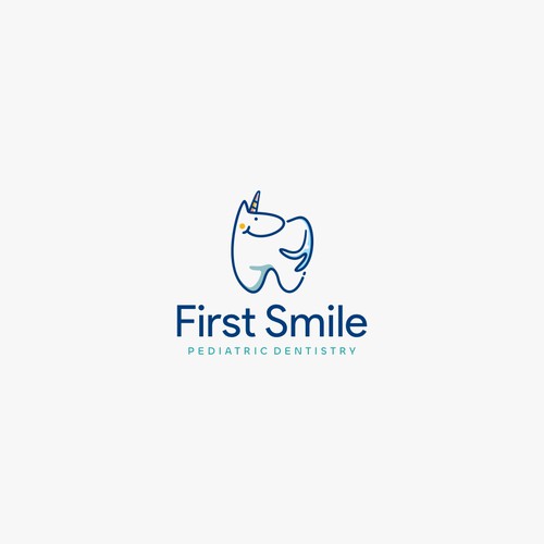 "Design a memorable, fun unicorn logo for a pediatric dental office appealing to parents" winning Logo design