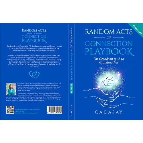 book cover- Promotes peace. Recalibrates human connections kind purposeful time together Design by Shreya007⭐