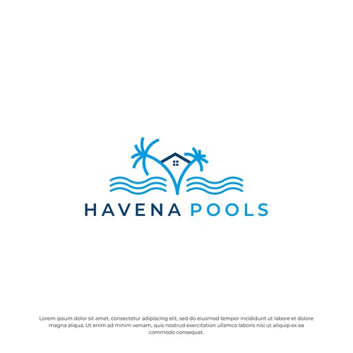 Pool company looking for a tropical  logo and business card Design by aridotgo