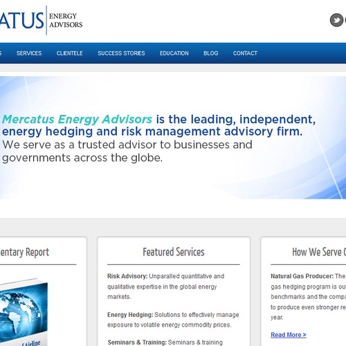 banner ad for Mercatus Energy Advisors  Design by Nicolet Media