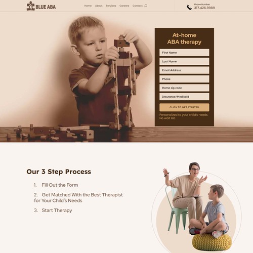 Looking for a friendly and minimalist design for kids therapy Site Design by WordpressExpert