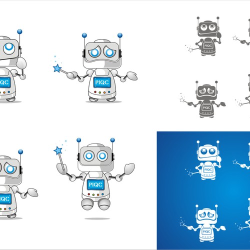Pixar-esque Mascot & Logo - Cute, Modern, 3D Robot-Pixie Design by DORARPOL™