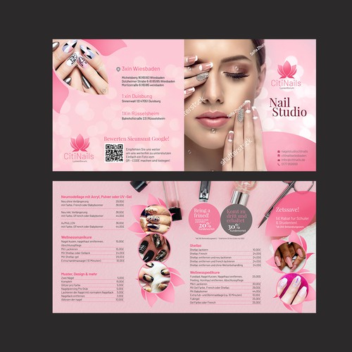 Designs | Modern and clean flyer design for a Nail Saloon, targeted at ...