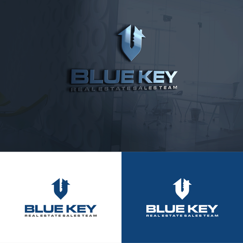 Create a modern bold logo for Blue Key Real Estate Sales Team Logo