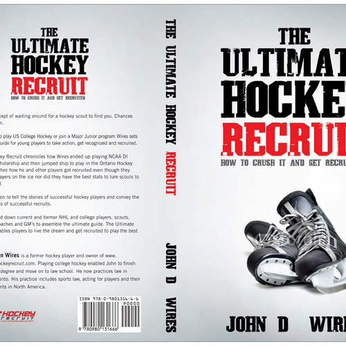 Book Cover for "The Ultimate Hockey Recruit" Design by line14