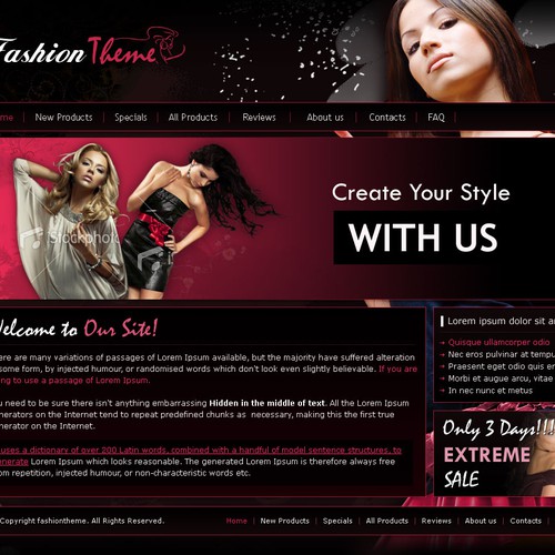1-3 Page Website Template Design von PSdesigner