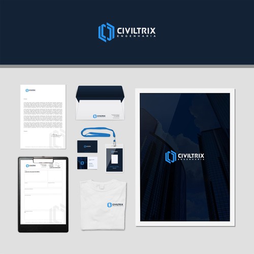 "Civiltrix Engenharia" winning Stationery