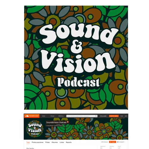 Design a retro-inspired cover art image for a music podcast Design by LOBETE