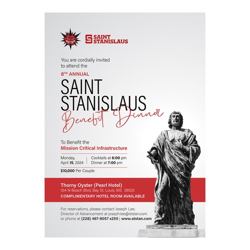 Design a classy invitatation for a upcoming donor night.