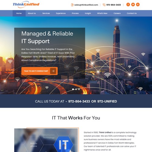 An IT services provider needs a high-tech website to help their business grow Design by ABRIR
