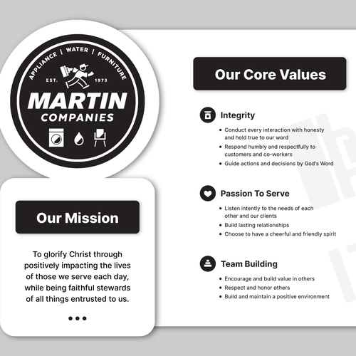 Mission Statement & Core Values Infographic Design by Crabatose