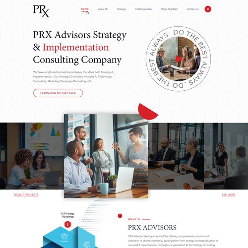 High-End Consulting Website Design Design by Smashing Boys