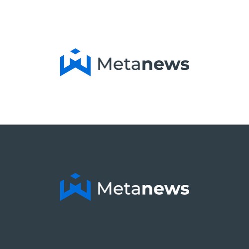 Design a logo for a web3 News platform called MetaNews Design by A.Aliye