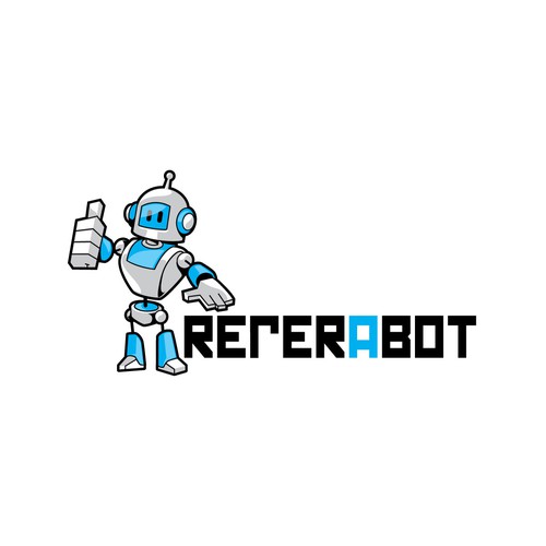 Robot Character/Mascot for Refer-A-Bot Company Design by Custom Logo Graphic