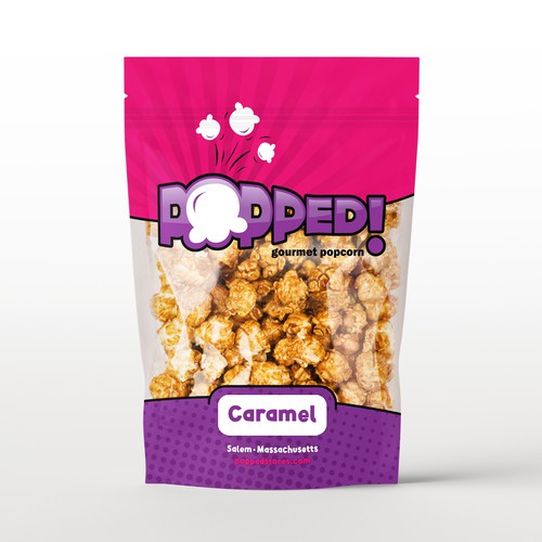 Lets make a POPPIN' popcorn bag design! Design by MishkaBooo design