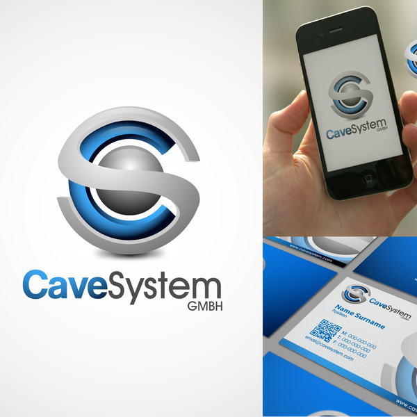 Design by cvertart titled "CaveSystem GmbH benötigt logo and business card"