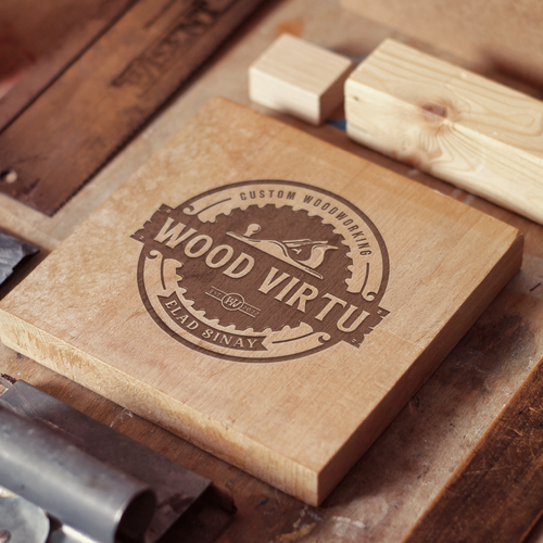 design a custom modern woodworking logo Design réalisé par >>Jelena<<