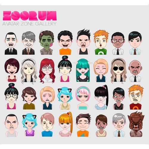 Design 15 Avatars (heads) for an avatar engine デザイン by Viridiana