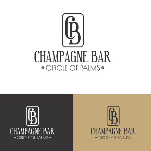 Luxury and modern Champagne Bar logo Design by flower_art