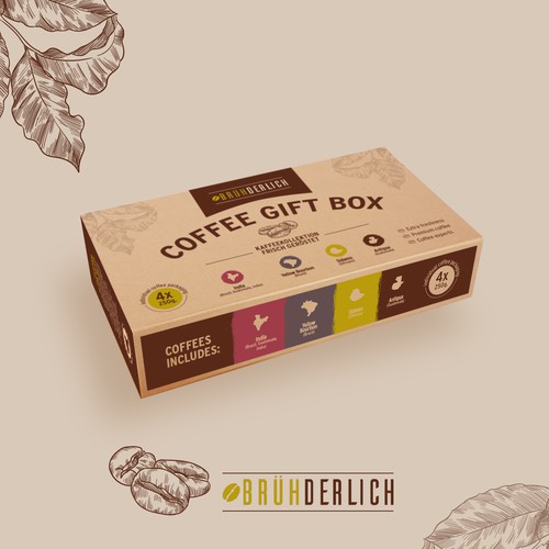 Packaging design for a premium coffee gift box Design by Anrally