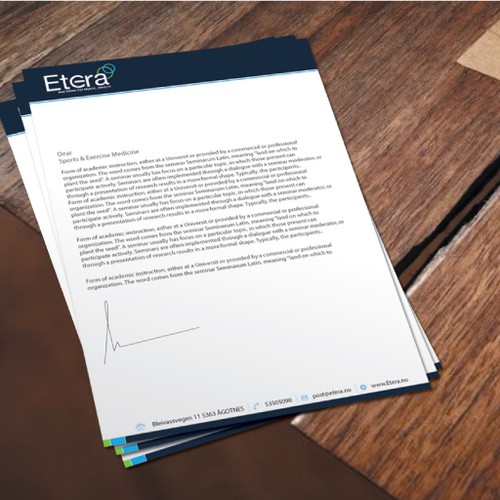 Etera  needs a new stationery Design por Buarto™