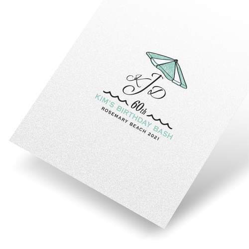 Refined yet Jaunty Logo for 60th Birthday Design by Gilidesigns™