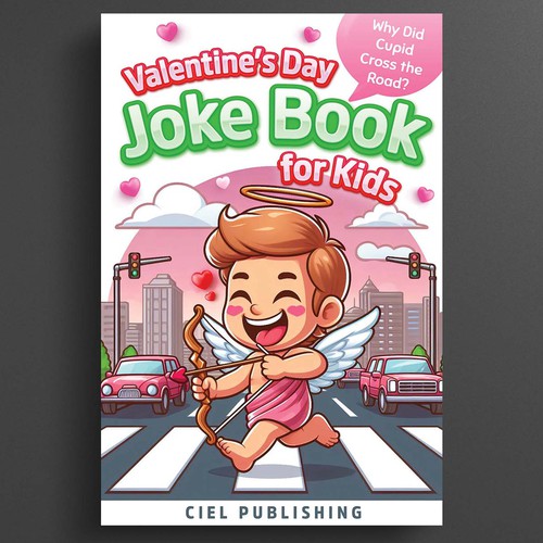 Design di Book cover design for catchy and funny Valentine's Day Joke Book di Rezy