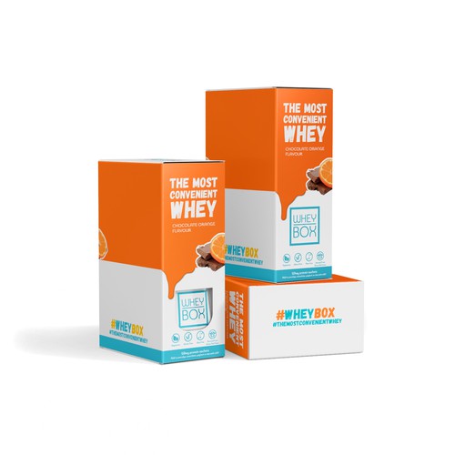 Design a retail case for our whey protein sachets Design by syakuro