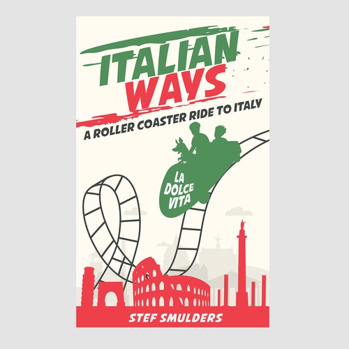 Funny Book Cover Illustration about Italy Design by EsoWorld