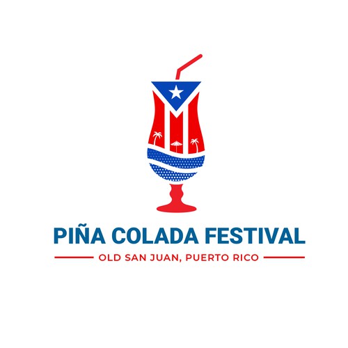 Piña Colada Festival Logo and Branding Package Design by smitadesign