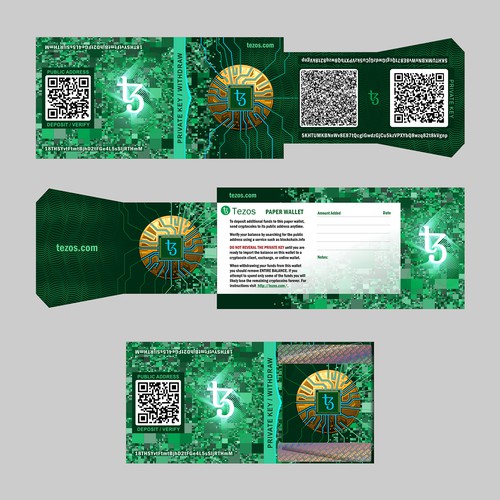 Paper wallet for Tezos crypto currency | Other art or ...