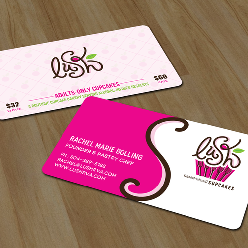 Business Cards For Alcohol Infused Cupcakes Business Card Contest 99designs