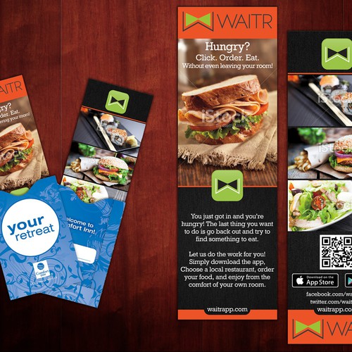 Waitr Club Flyer Postkarten Flyer Printdesign Wettbewerb