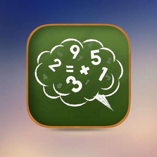 Math App Icon with Chalkboard theme | Icon or button contest