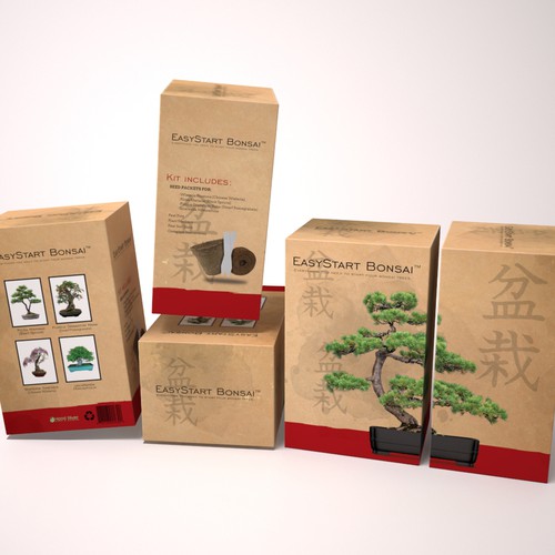 Design Box for a Bonsai Tree Starter Kit Design by JCE Graphics