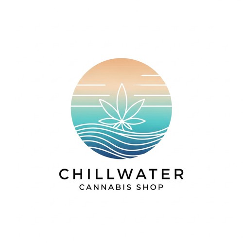 Chillwater Cannabis Shop Logo - Calm the Noise, Find Your Better Design by Kavinda Malaka