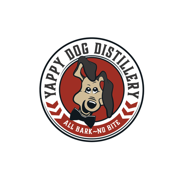 Distillery logo with dog.