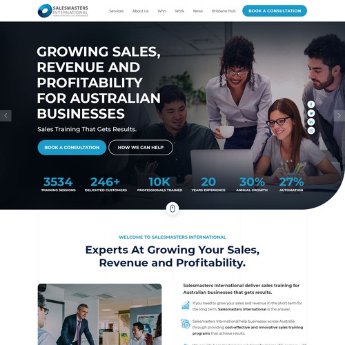 Create an engaging website for a world leading sales consulting company Design réalisé par Jasmin_A