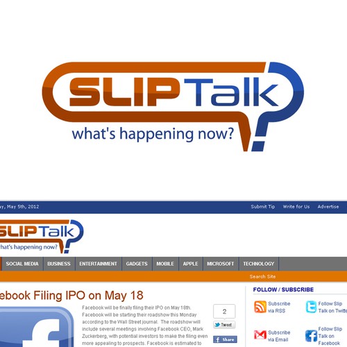 Create the next logo for Slip Talk Diseño de Grafix8