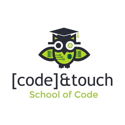 Crear logo con un personaje tipo dibujos animados(opcional)   relacionado con la programación de código Design by oink! design