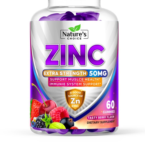 Tasty Zinc Gummies design needed for Nature's Choice Ontwerp door ✝DeSiGnEr✝JOHN