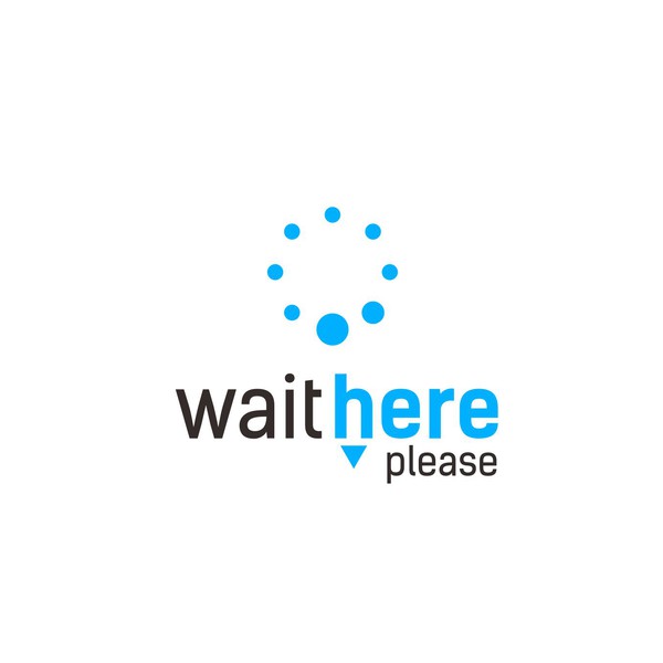 Wait here Please logo