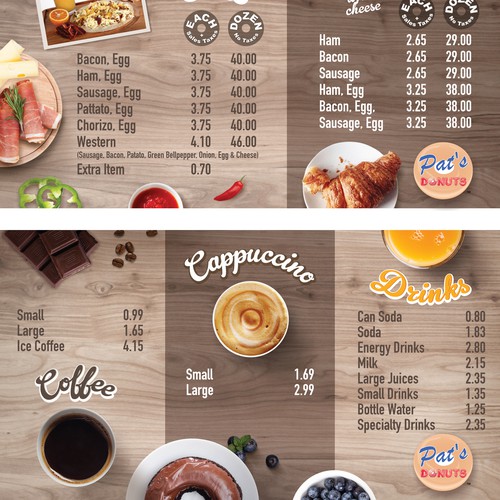 コンペ「Donut Shop Needs New Menu Design」のデザイン by Alina'sさん 