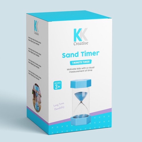 Product packaging for Sand-Timer Design by Nehal's Creative Lab